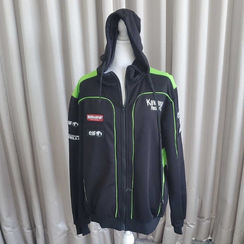 Racing Black and Green Men's Jacket